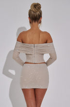 Tani Mini Skirt - Nude